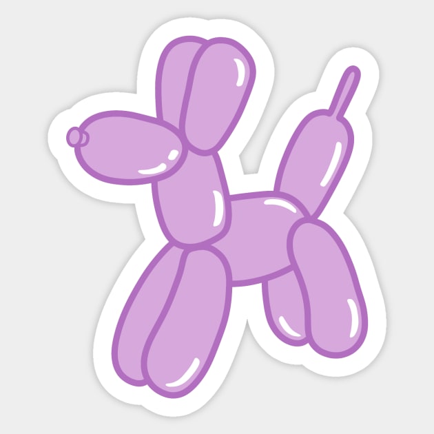 Purple Balloon Dog Sticker by trippyzipp